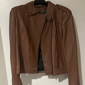 Badgley Mischka Tan Leather Jacket